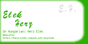 elek herz business card